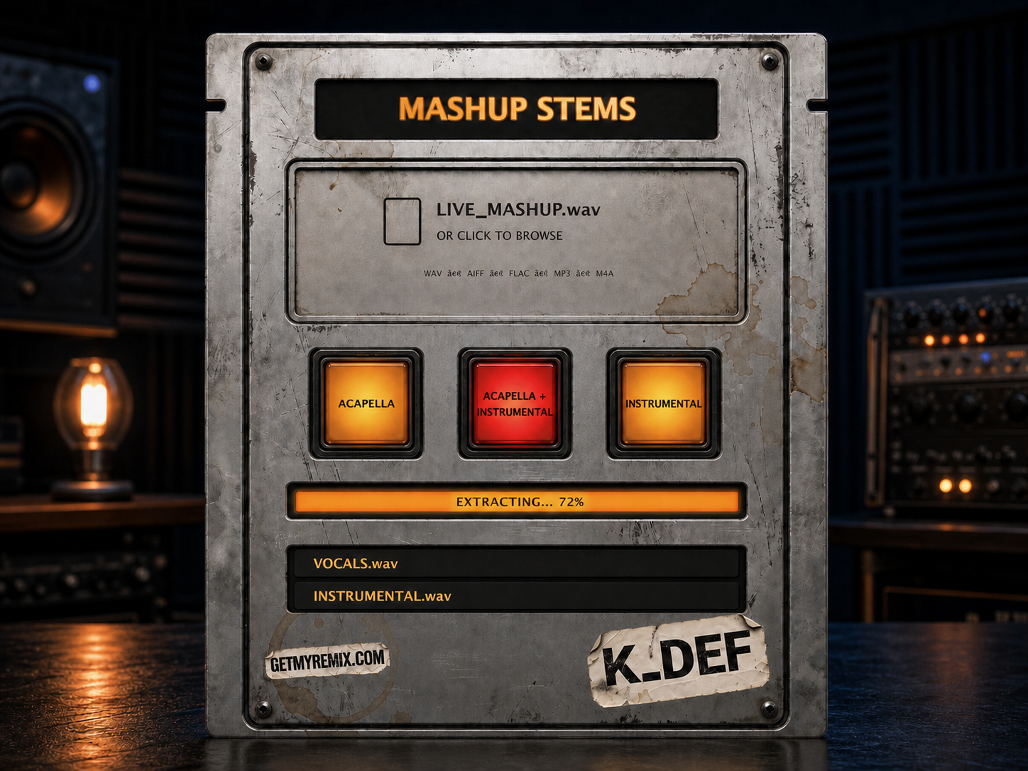 MASHUP STEMS interface